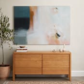 "Coast 2" - Art Print in Coast Blue by AlisonJerry - In a Room
