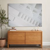 "Bright Stairway" - Art Print in White by Ilze Lucero - In a Room