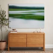 "Lush Glades l" - Art Print in Green Apple by Debra Pruskowski - In a Room