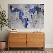 "North Gold" - Art Print in North Blue by Christine Olmstead - In a Room