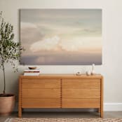"Flying With Clouds" - Art Print in yellow by Qing Ji - In a Room