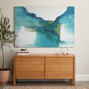 "Enchant II" - Art Print in Teal by Christine Llewellyn - In a Room