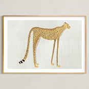 "Spots" - Art Print in Buff Orange by Megan Zang - Framed