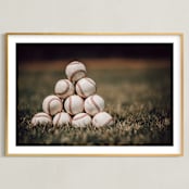 "For The Big Game 1" - Art Print in Field by Janet Cruz - Framed