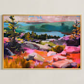"Look Out" - Art Print in Olive by Jess Franks - Framed
