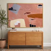 "HEMLOCK & HENNA" - Art Print in salmon by Keren Toledano - In a Room