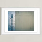 "From the Window, San Francisco 2" - Art Print in Dawn in the Alleyway taupe by Jacquelyn Sloane Siklos - Framed
