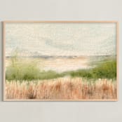 "From Here On" - Art Print in Moss by Holly Whitcomb - Framed