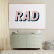 "Be Rad" - Art Print in Sea and Sand by Christine Sullivan Houlihan - In a Room