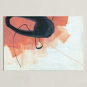 "Orange Abstraction" - Art Print in Coral Orange by Kirsta Benedetti - Unframed