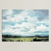 "Breezway" - Art Print in Grey blue by Susannah Bleasby - Unframed