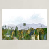 "Los Angeles landscape" - Art Print in Green Hills by Kelly Witmer - Unframed