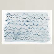"waves" - Art Print in pool blue by Kelly Witmer - Unframed