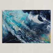 "Oceana" - Art Print in Ocean Blue by Alice Lin - Unframed