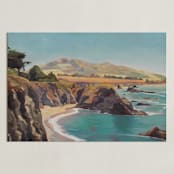 "The Wild Sonoma Coast" - Art Print in Pacific Blue by Amanda Phelps - Unframed