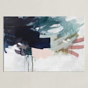 "Following The Pack" - Art Print in Midnight Blue by Jennifer Daily - Unframed