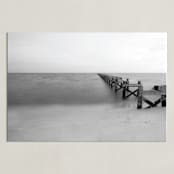 "Broken Dock at Nightfall" - Art Print in Monochromatic by Mary Ann Glynn-Tusa - Unframed