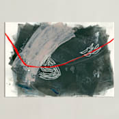 "I Need A Sign" - Art Print in charcoal teal by Lauren Packard - Unframed
