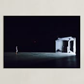 "On a Scene" - Art Print in pitch black by Van Tsao - Unframed