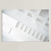 "Bright Stairway" - Art Print in White by Ilze Lucero - Unframed