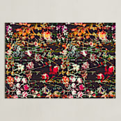 "Painted midnight garden" - Art Print in Crimson by Teo - Unframed