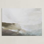 "Plains Abstract Acrylic" - Art Print in Nuetrals by Lauren Elise Fuhr - Unframed
