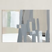 "Patchwork abstract" - Art Print in Neutral Linen by Betsyness Studio - Unframed