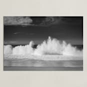 "Shorebreak Drama" - Art Print in black and white by Debra Butler - Unframed