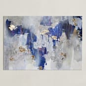 "North Gold" - Art Print in North Blue by Christine Olmstead - Unframed