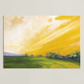 "Western Dawn" - Art Print in warm yellow by Stephanie Goos Johnson - Unframed