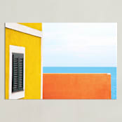"Horizons II" - Art Print in Sky Blue by Massimiliano Massimo Borelli - Unframed