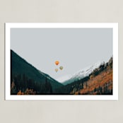 "Above and Beyond" - Art Print in Sky by Irene Suchocki - Unframed