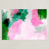 "Bubble Mint Sky" - Art Print in Bubblegum by Tanya Lee Design - Unframed