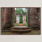 "Still Standing" - Art Print in Brick Red by Jan McElhinny - Framed