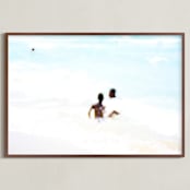 "Here and Now No. 5" - Art Print in Blurry Beach by Tal Paz-Fridman - Framed