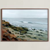 "Ladies of Leisure" - Art Print in Sea Blue by Haley Knighten - Framed