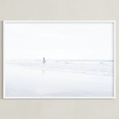 "September West" - Art Print in Fog Blue by Krissy Bengtson - Framed