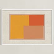 "Come And Stay With Me 1A" - Art Print in Albers Orange by Alain Castoriano - Framed