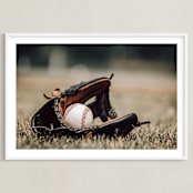 "For The Big Game 2" - Art Print in Field by Janet Cruz - Framed