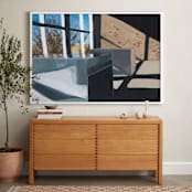"Marfa Inside" - Art Print in Peach by Stephanie C Martinez - In a Room