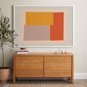 "Come And Stay With Me IIII" - Art Print in lbers Orange by Alain Castoriano - In a Room
