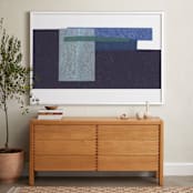 "Waves Crashing" - Art Print in Navy by Marissa Hodges - In a Room