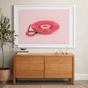 "Call Me Maybe 1" - Art Print in Baby Pink by Deborah Chou - In a Room