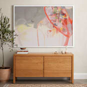 "Red Loops" - Art Print in Rosy Red by Kirsta Benedetti - In a Room