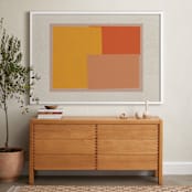 "Come And Stay With Me 1A" - Art Print in Albers Orange by Alain Castoriano - In a Room