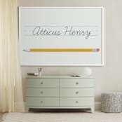 "The Write Stuff" - Personalized Art Print in Mint by Sarah Cohn - In a Room