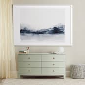 "Alaska from Sea" - Art Print in Navy by Kelsey McNatt - In a Room