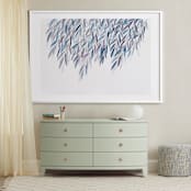 "Dreaming of Leaves" - Art Print in White by Priscilla Lee - In a Room