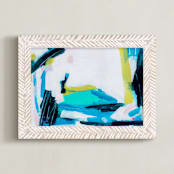 "Dancing on a Hill" - Art Print in Green Gold by Katie Craig - Framed