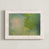 "Sap Sky and Earth" - Art Print in Sap Green by Lynne Millar - Framed
